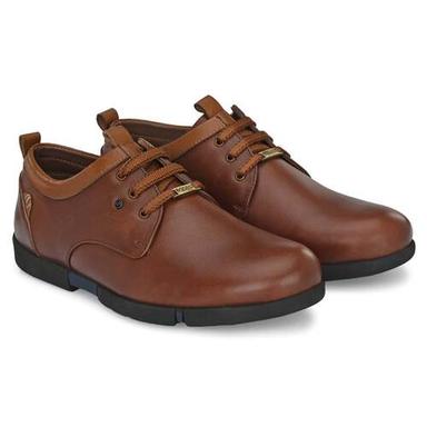 Mens Formal Wear Brown Genuine Leather Shoes For Office Usage