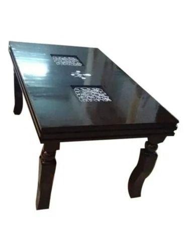 Dark Brown 5X3X2 Foot Rectangular Polished Finish Wooden Dining Table