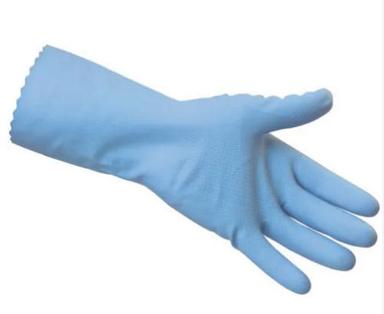 Blue Full Finger Plain Rubber Gloves For Medical Purpose 