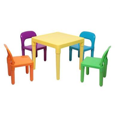 Plastic Table With Chair For Primary And Kids Play School Use