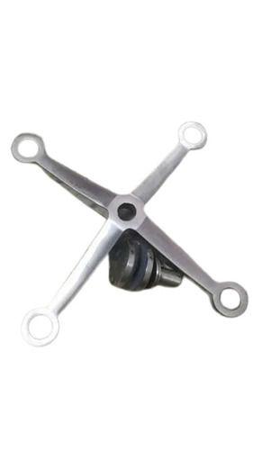 Silver Corrosion Resistant Matt Finish Stainless Steel Spider Fitting For Glass Door Use