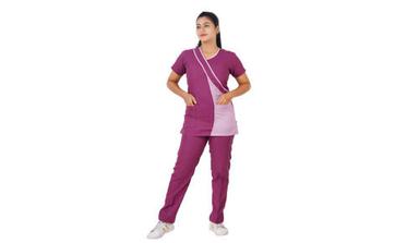 Pink Pure Cotton Washable And Comfortable Short Sleeves Hospital Staff Uniform