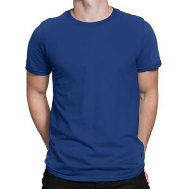 Men Round Neck Plain Cotton T Shirt For Casual Wear