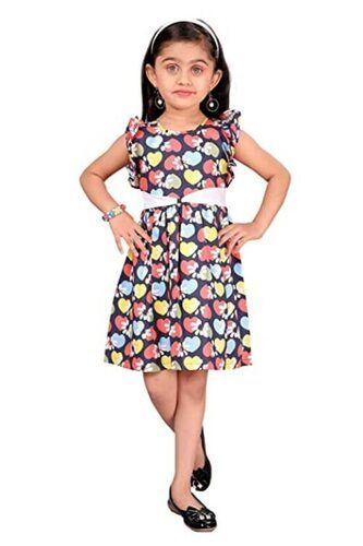 Comfortable Sleeveless Daily Wear Printed Cotton Frock For Baby Girl Age Group: 6 Years Above