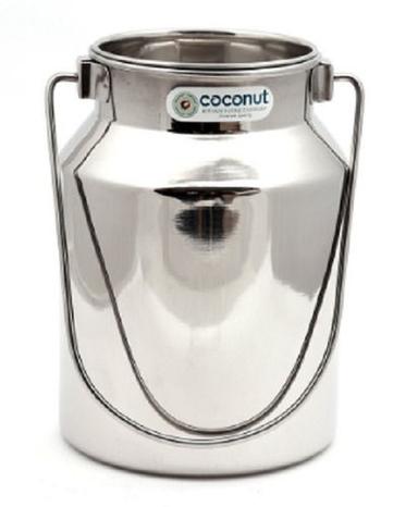 Silver 4 Liter Capacity Polished Stainless Steel Milk Pot For Storing Milk