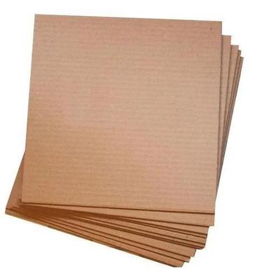 Brown 3.2 Mm Thick Matte Finished Plain Corrugated Paper Sheet For Packaging Boxes