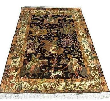 6X9 Feet Rectangular Cotton Printed Kashmiri Carpet Quick Drying