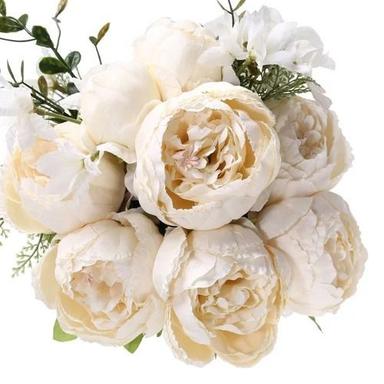Durable Plastic Peony Artificial Flower Bouquet For Decoration And Gift Use