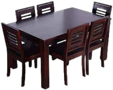 Machine Made Matte Finishing 6 Seater Wooden Dining Table