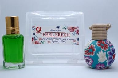 Glass Psoul Feel Fresh Car Hanging Perfume Bottle With Refill