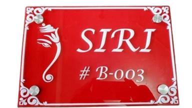 15X10 Inches 2 Mm Thick Polished Finish Rectangular Acrylic Name Plate Application: Door