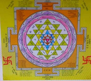 Square Shape Color Coated Shree Yantra For Religious Use