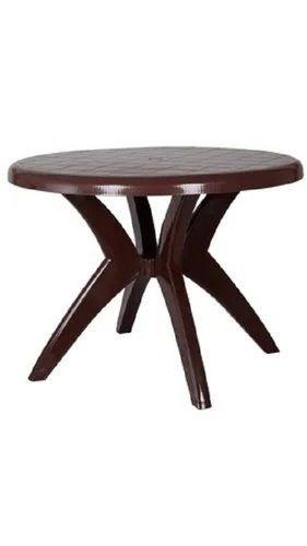 Free-Standing Round Plain One-Piece Modern Machine Made Plastic Dining Tables No Assembly Required