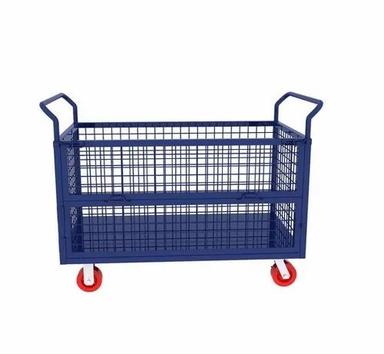Durable 600 Kg Loading Capacity Manual Operated Material Handling Trolley With Four Wheels