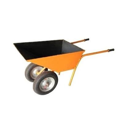 Corrosion Resistant Paint Coated Mild Steel Double Wheel Barrow With Two Handle  Application: Industrial