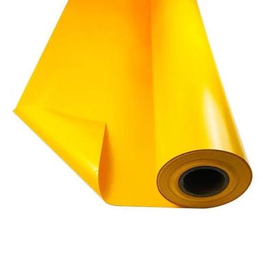 Yellow 3 Mm Thick Water Resistant Plain Polyester Pvc Coated Fabric