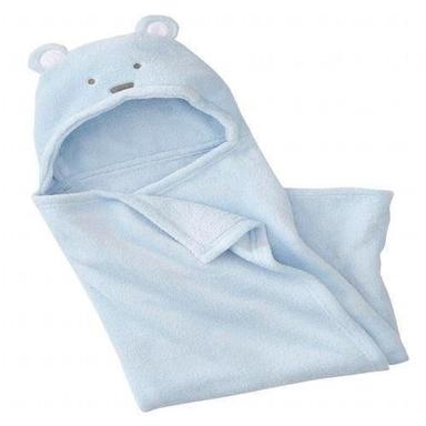 Blue 200 Gsm Skin Friendly And Comfortable Plain Cotton Towel For Baby Bathing Use 