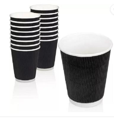 100Ml Disposable Hot Drink Paper Cups, 100 Pieces Pack Application: Black Double Wall Insulated Ripple Sleeves