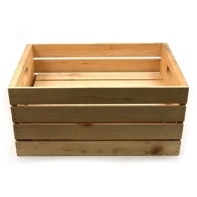 Brown Hard High Strength Two Way Hand Lift Rectangular Wooden Crate For Shipping