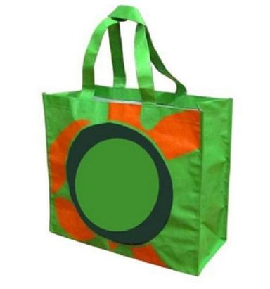  किराने के सामान के लिए हरा 12* 14 इंच आकार का पीपी प्रिंटेड बैग 