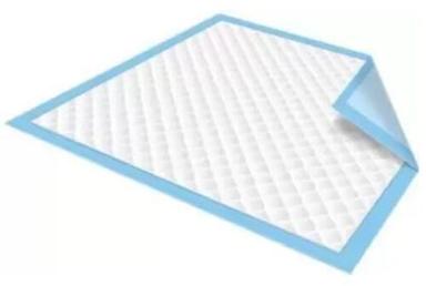 White And Blue 90X60 Cm Waterproof Plain Disposable Underpad Sheet
