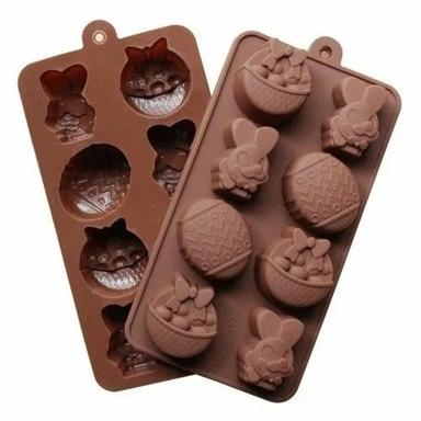 Brown Lightweight Variant Hollow 8 Cavity Portable Silicone Chocolate Mold