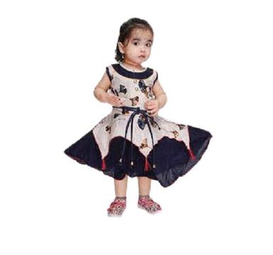 Multi Color Round Neck Sleeveless Printed Pattern Designer Baby Frock Age Group: 4-7