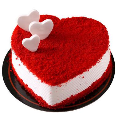 1 Kilogram Soft Eggless Bread Sweet Delicious Heart Shaped Red Velvet Cake Fat Contains (%): 1.6 Percentage ( % )