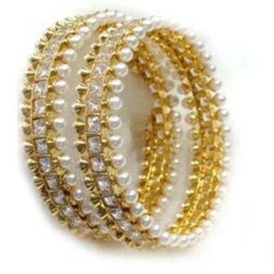 Fashion 2.5 Inch Round Party Wear Brass Artificial Bangles For Ladies 