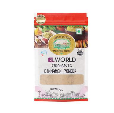 Brown Organic Dried Cinnamon (Dalchini) Powder, 50G Packing