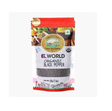 Organic Dried Whole Black Pepper (Kali Mirch), 100g Packing