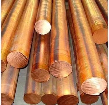 Reddish Brown 6 Meter 30 Mm Round Polished Finish Copper Rod For Industrial Use