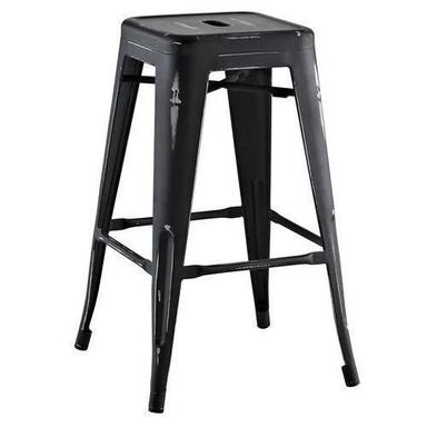 Na 3.5 Foot Square Modern Paint Coated Iron Bar Stool For Outdoor Use 