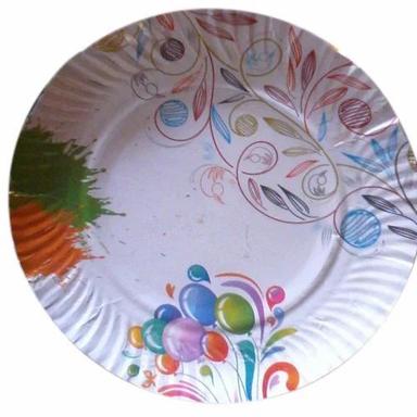 Multicolor Eco Friendly And Disposable Round Printed Paper Plate For Event And Parties Use