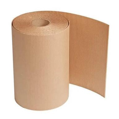 Brown 100 Gsm Plain 2 Ply Durable Coated Wood Pulp Recycled Corrugated Roll For Packaging Use 