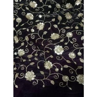 Black And White 200 Gsm 60S Yarn Count 85 Kg/M3 Density Embroidered Cotton Fancy Fabrics