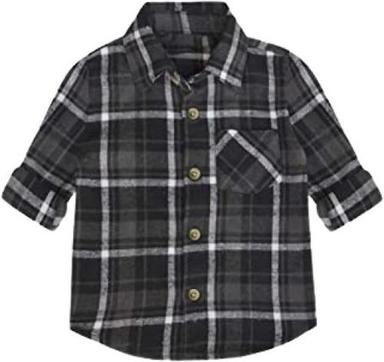 Full Sleeve And Comfortable Plaid Boys Shirts Chest Size: 39 - 41