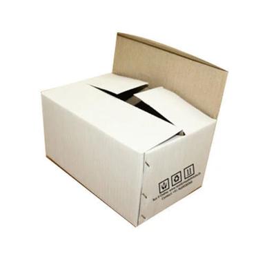 White Matte Laminated Rectangular High Strength Small Printed Corrugated Kraft Paper Box