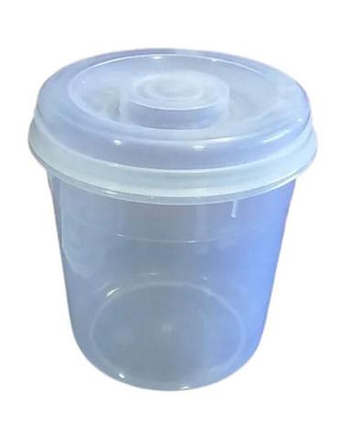 Transparent 3 Kilogram Capacity 10 Inches Microwave Safe Plastic Round Container