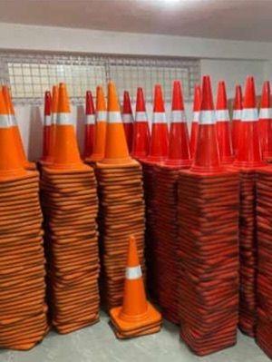 No Parking Sign Reflective Portable Plastic Road Safety Cones