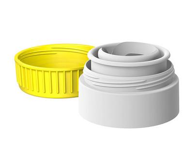 Yellow And White 1 Inches Round Plain Scratch Resistance Plastic Cap For Edible Oil Bottle