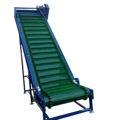 Green 220 Voltage Fire Resistant Inclined Belt Conveyor For Industrial Use