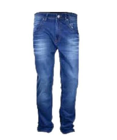Washable Mens Plain Blue Casual Wear Denim Regular Fit Jeans Pant