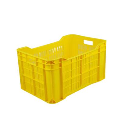 Yellow 1.2 Kilogram 50 Kg Load Two Way Abs Plastic Vegetable Crate