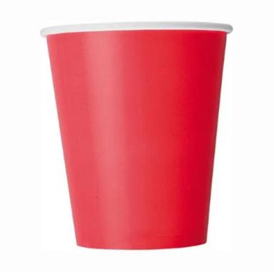  इवेंट और पार्टी के उपयोग के लिए लाल 200 मिलीलीटर क्षमता वाला गोल सादा कोल्ड ड्रिंक पेपर कप 