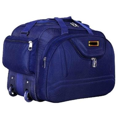 Dark Blue 48 X 32 X 36 Cm Luggage Bag With Wheels Design: Plain