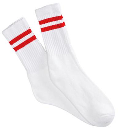 Plain Dyed Striped Cotton Middle School Socks Age Group: 18