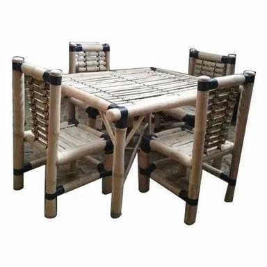 Machine Cutting Eco Friendly Matte Finished Four Seater Bamboo Dining Table