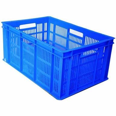 Blue 35X15X20 Inches Rectangular Fruits Hdpe Plastic Crate