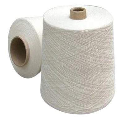 White Plain Dyed Washable Polyester Cotton Blended Yarn For Knitting Use
